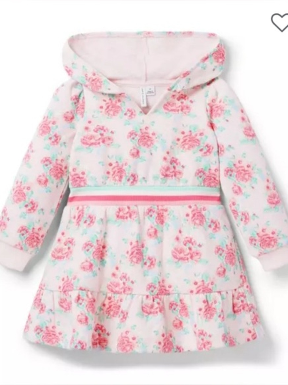 Janie and Jack Pink Floral Hooded Dress